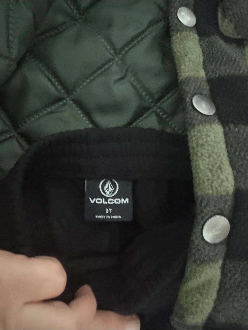 Toddler Boy 3T Outfit Bundle Volcom Hooded Shacket Joggers & Plaid Jacket 3PCS